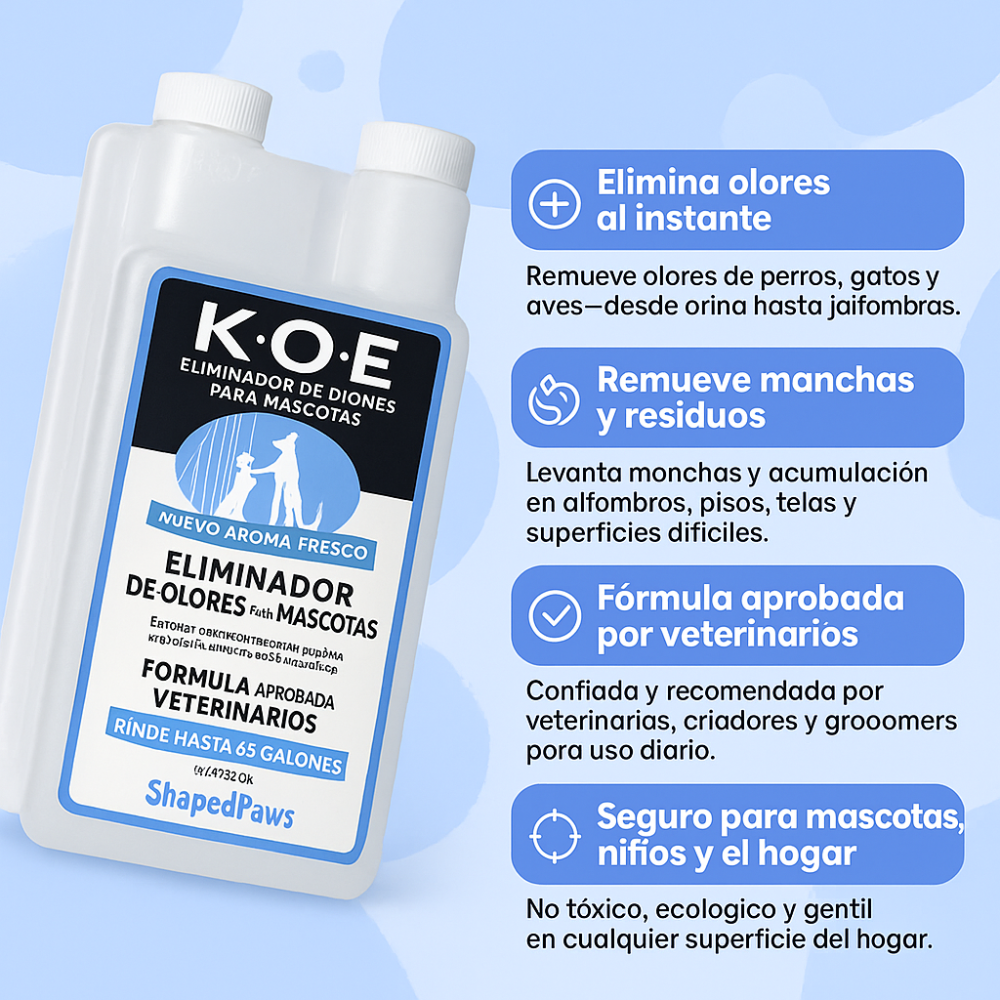 🐾 K.O.E – Eliminador de Olores para Mascotas