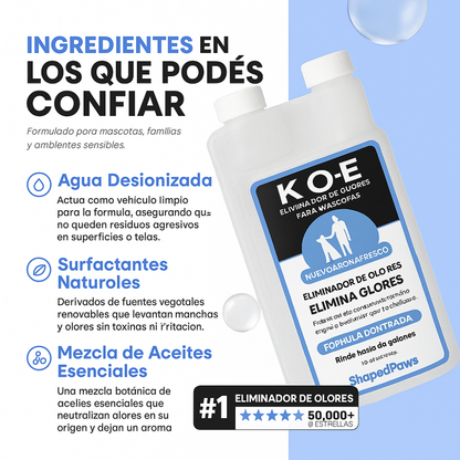 🐾 K.O.E – Eliminador de Olores para Mascotas